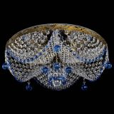 Люстра Виктория Синяя под бронзу в Саратове