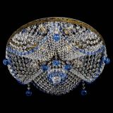 Люстра Виктория Синяя под бронзу в Саратове