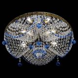 Люстра Виктория Синяя под бронзу в Саратове