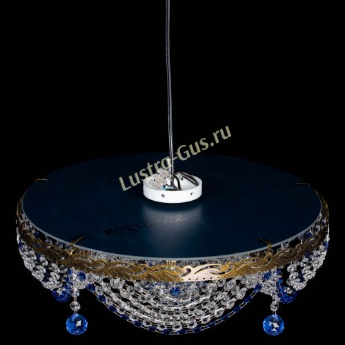 Люстра Виктория Синяя под бронзу в Саратове Гусь Хрустальный