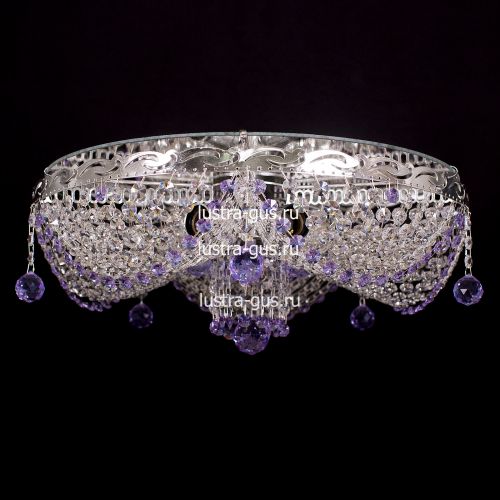 Люстра Виктория сиреневая в Саратове Гусь Хрустальный