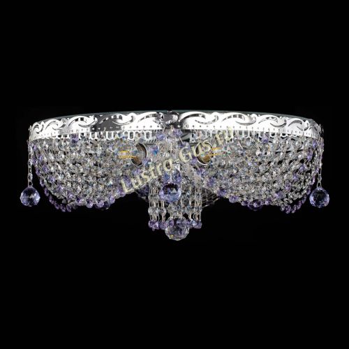 Люстра Виктория фиолетовая в Саратове Гусь Хрустальный