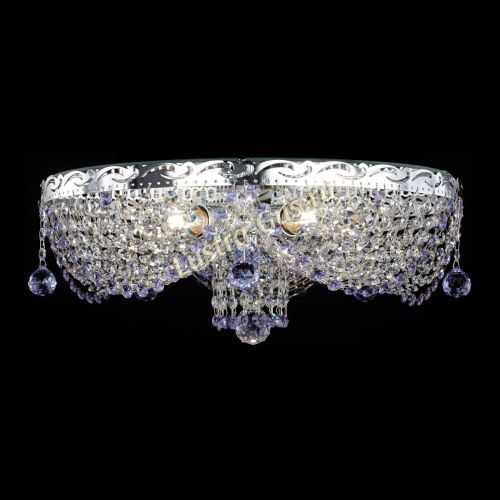 Люстра Виктория фиолетовая в Саратове Гусь Хрустальный