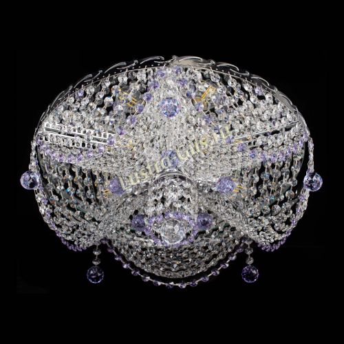 Люстра Виктория фиолетовая в Саратове Гусь Хрустальный