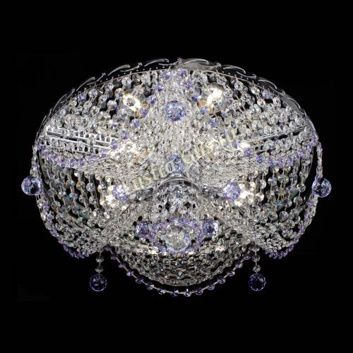 Люстра Виктория фиолетовая в Саратове Гусь Хрустальный