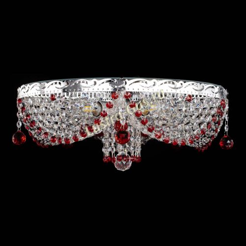 Люстра Виктория красная в Саратове Гусь Хрустальный