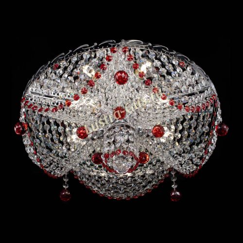 Люстра Виктория красная в Саратове Гусь Хрустальный