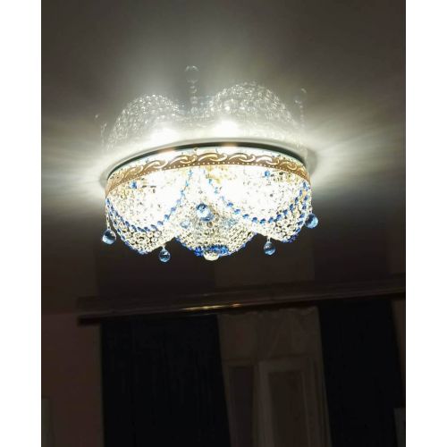 Люстра Виктория Синяя в Саратове Гусь Хрустальный