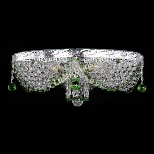 Люстра Виктория зеленая в Саратове Гусь Хрустальный