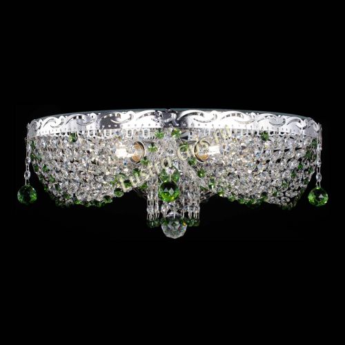 Люстра Виктория зеленая в Саратове Гусь Хрустальный