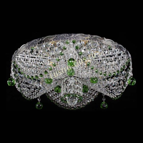 Люстра Виктория зеленая в Саратове Гусь Хрустальный