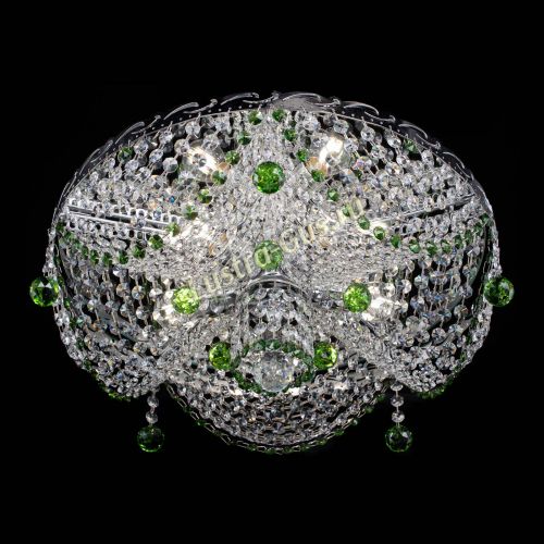 Люстра Виктория зеленая в Саратове Гусь Хрустальный