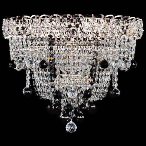 Люстра Водопад Софья черная в Саратове Гусь Хрустальный