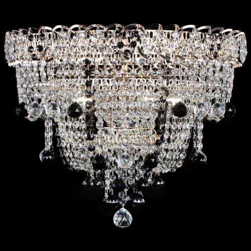 Люстра Водопад Софья черная в Саратове Гусь Хрустальный