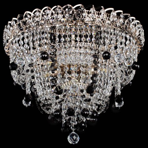 Люстра Водопад Софья черная в Саратове Гусь Хрустальный