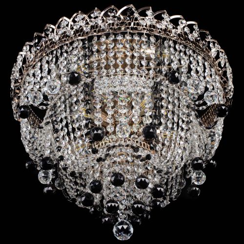 Люстра Водопад Софья черная в Саратове Гусь Хрустальный