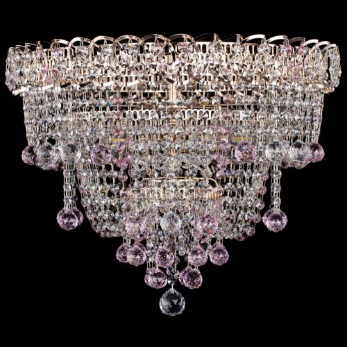 Люстра Водопад Софья розовая в Саратове Гусь Хрустальный