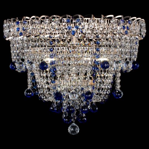 Люстра Водопад Софья синяя в Саратове Гусь Хрустальный