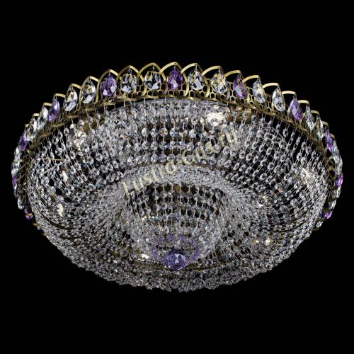 Люстра Водоворот Купол под бронзу Фиолетовый в Саратове Гусь Хрустальный