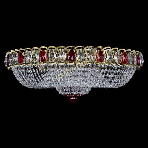 Люстра Водоворот Купол под бронзу Красный в Саратове Гусь Хрустальный