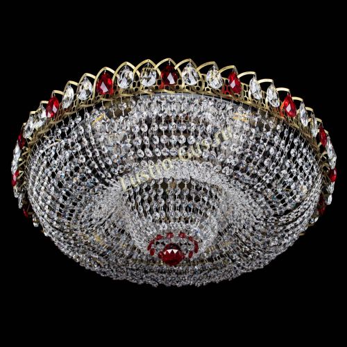 Люстра Водоворот Купол под бронзу Красный в Саратове Гусь Хрустальный