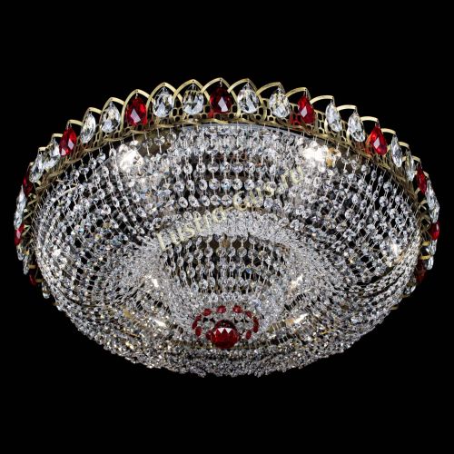 Люстра Водоворот Купол под бронзу Красный в Саратове Гусь Хрустальный