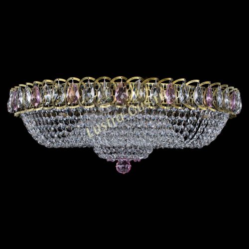 Люстра Водоворот Купол под бронзу Розовый в Саратове Гусь Хрустальный