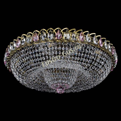 Люстра Водоворот Купол под бронзу Розовый в Саратове Гусь Хрустальный