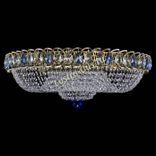 Люстра Водоворот Купол под бронзу Синий в Саратове Гусь Хрустальный