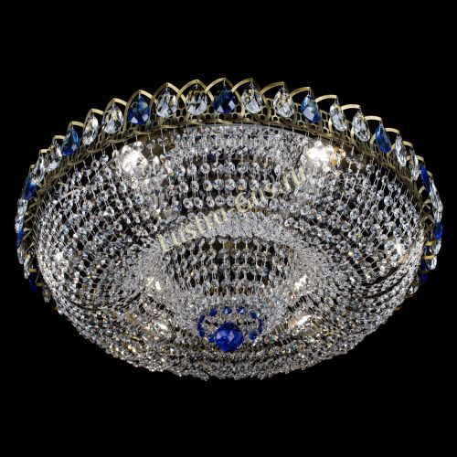 Люстра Водоворот Купол под бронзу Синий в Саратове Гусь Хрустальный