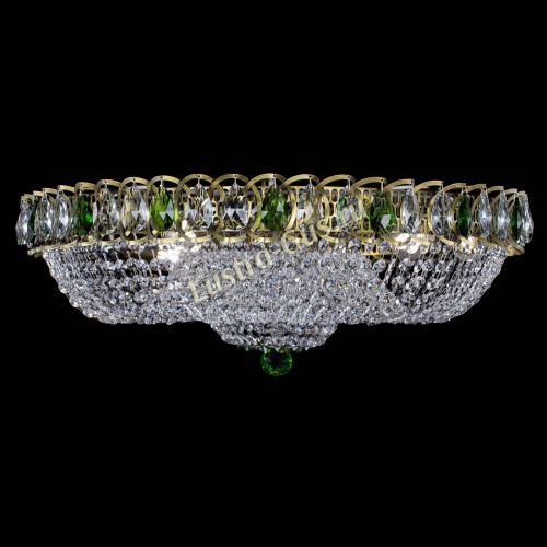 Люстра Водоворот Купол под бронзу Зеленый в Саратове Гусь Хрустальный