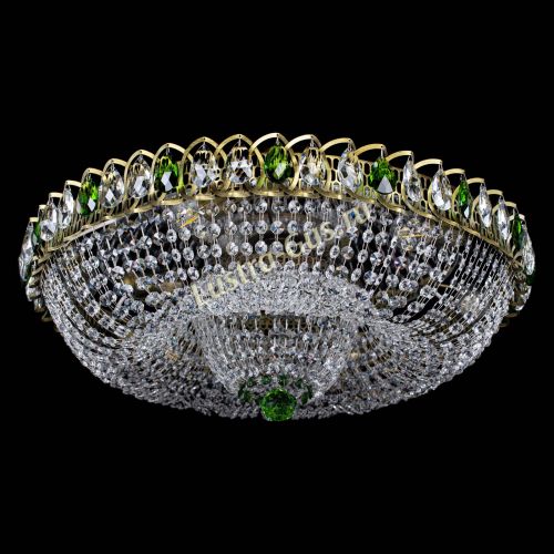 Люстра Водоворот Купол под бронзу Зеленый в Саратове Гусь Хрустальный