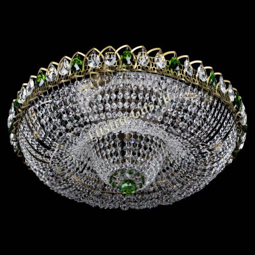 Люстра Водоворот Купол под бронзу Зеленый в Саратове Гусь Хрустальный