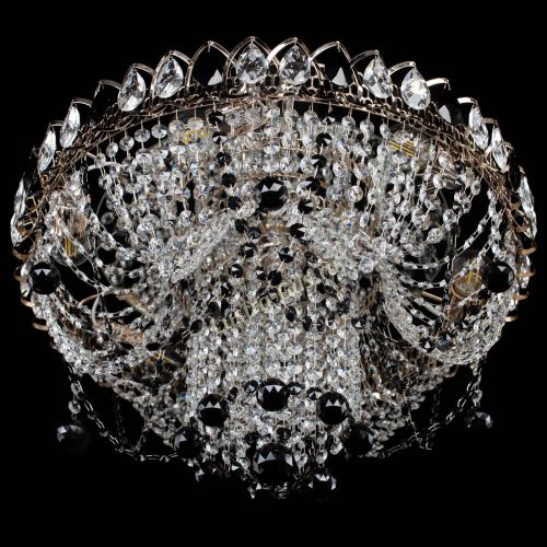 Люстра Водоворот Ольга шар черная в Саратове Гусь Хрустальный