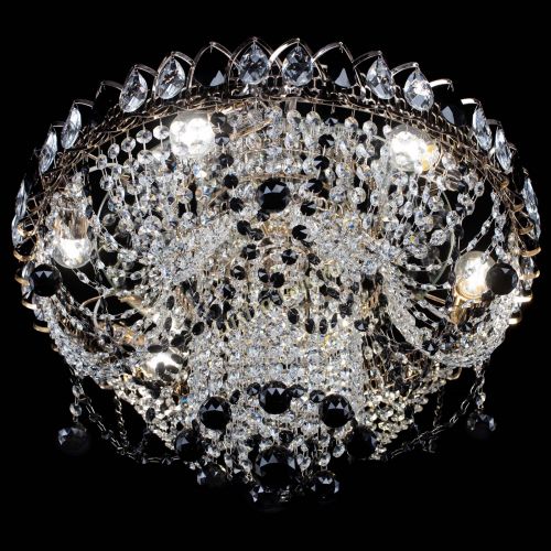 Люстра Водоворот Ольга шар черная в Саратове Гусь Хрустальный