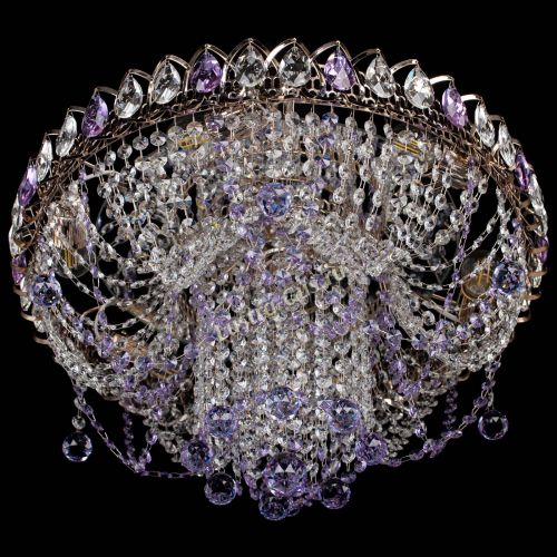 Люстра Водоворот Ольга шар фиолетовая в Саратове Гусь Хрустальный