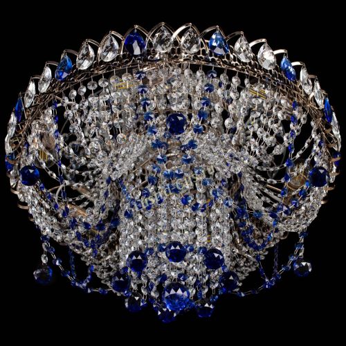 Люстра Водоворот Ольга шар синяя в Саратове Гусь Хрустальный