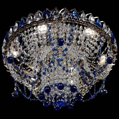 Люстра Водоворот Ольга шар синяя в Саратове Гусь Хрустальный