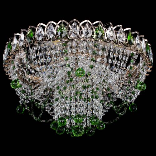 Люстра Водоворот Ольга шар зеленая в Саратове Гусь Хрустальный