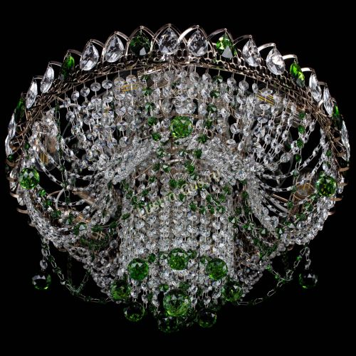 Люстра Водоворот Ольга шар зеленая в Саратове Гусь Хрустальный