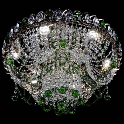 Люстра Водоворот Ольга шар зеленая в Саратове Гусь Хрустальный