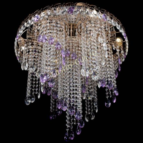 Люстра Вьюга фиолетовая в Саратове Гусь Хрустальный