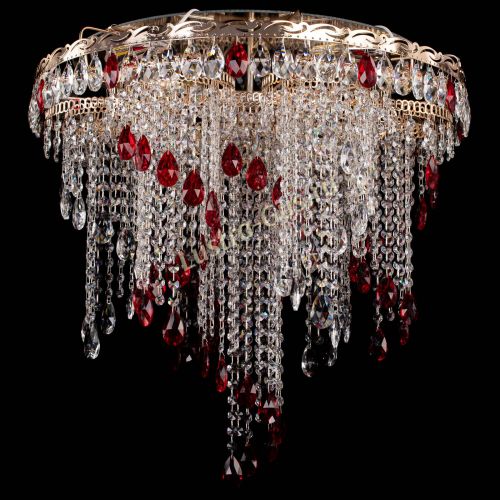 Люстра Вьюга красная в Саратове Гусь Хрустальный
