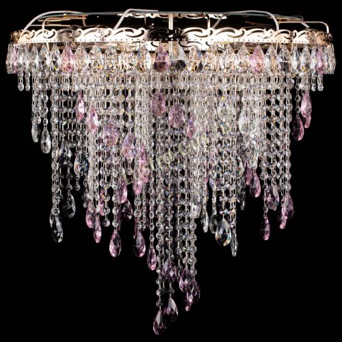 Люстра Вьюга розовая в Саратове Гусь Хрустальный