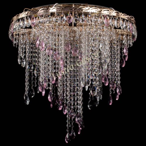 Люстра Вьюга розовая в Саратове Гусь Хрустальный