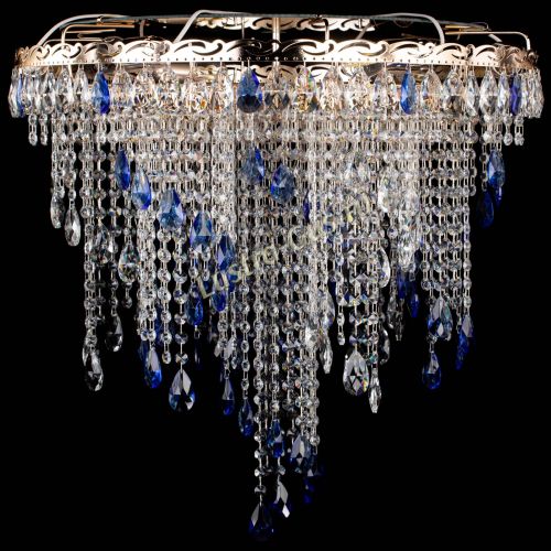 Люстра Вьюга синяя в Саратове Гусь Хрустальный
