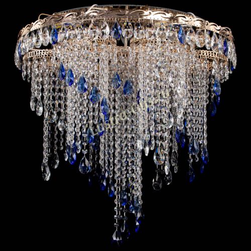 Люстра Вьюга синяя в Саратове Гусь Хрустальный