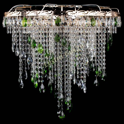 Люстра Вьюга зеленая в Саратове Гусь Хрустальный