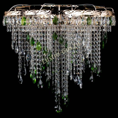 Люстра Вьюга зеленая в Саратове Гусь Хрустальный