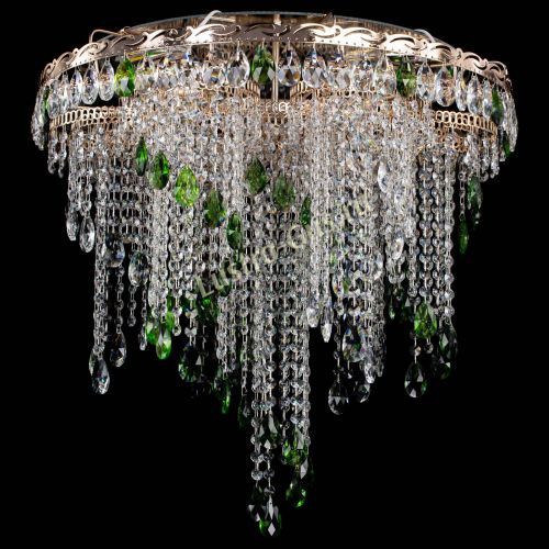 Люстра Вьюга зеленая в Саратове Гусь Хрустальный